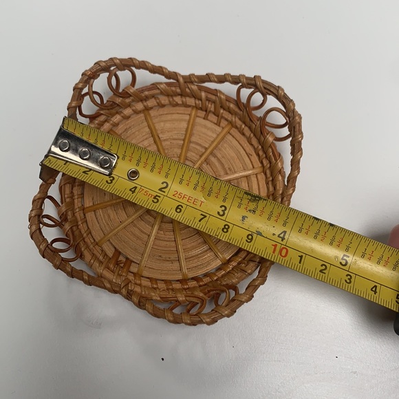 Rattan Coaster - set of 4 - Picture 4 of 4